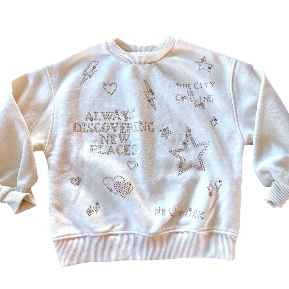 Zara Embellished City Is Calling Sweatshirt